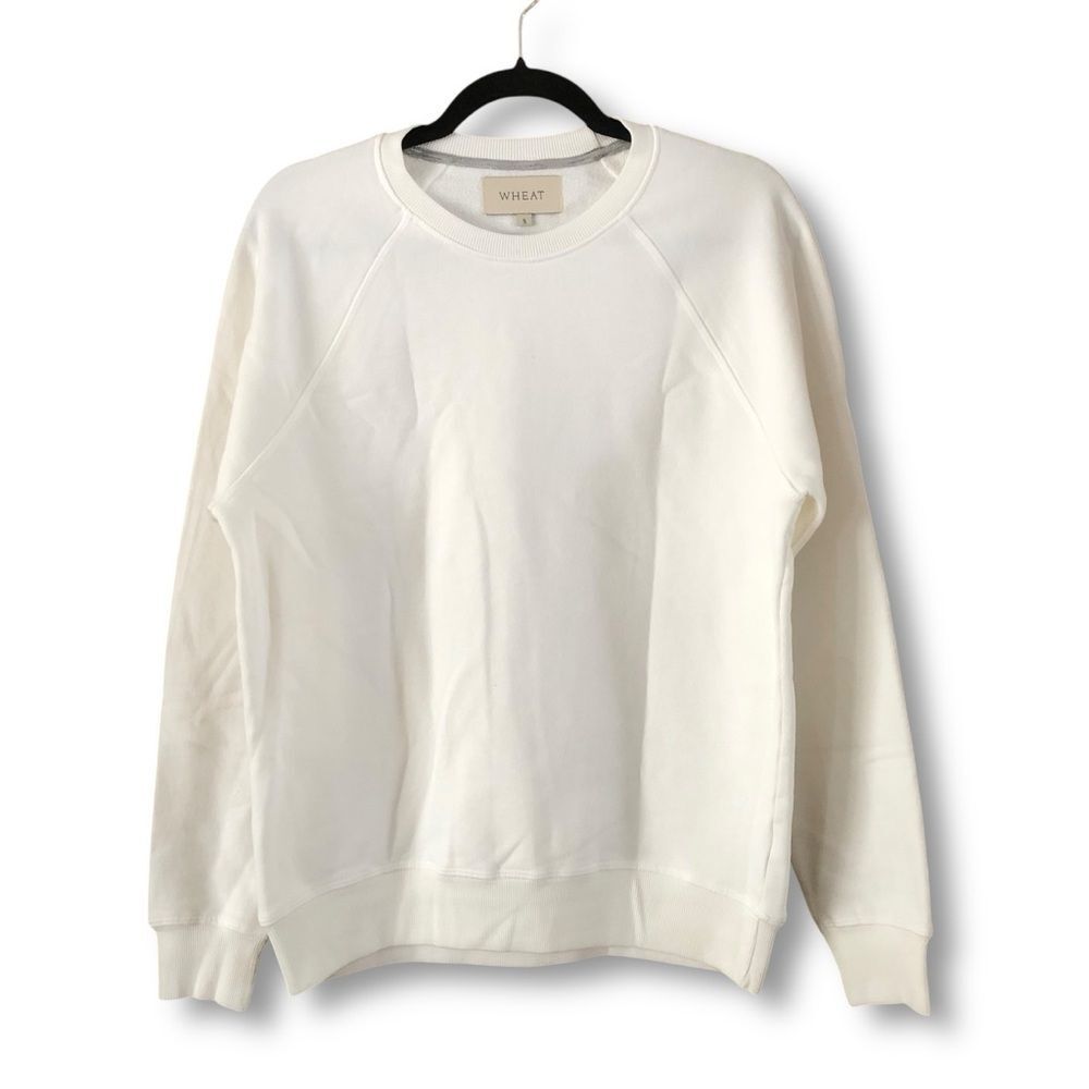 Wheat Collection White Cotton Crewneck Sweatshirt NWOT Size XXL Neutral Capsule